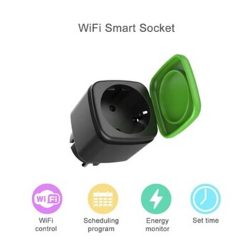 Wifi Tuya Smart Outdoor Socket EU Plug 100-240V 16A IP44 Водоустойчив безжичен щепсел работи с Smart Life Alexa