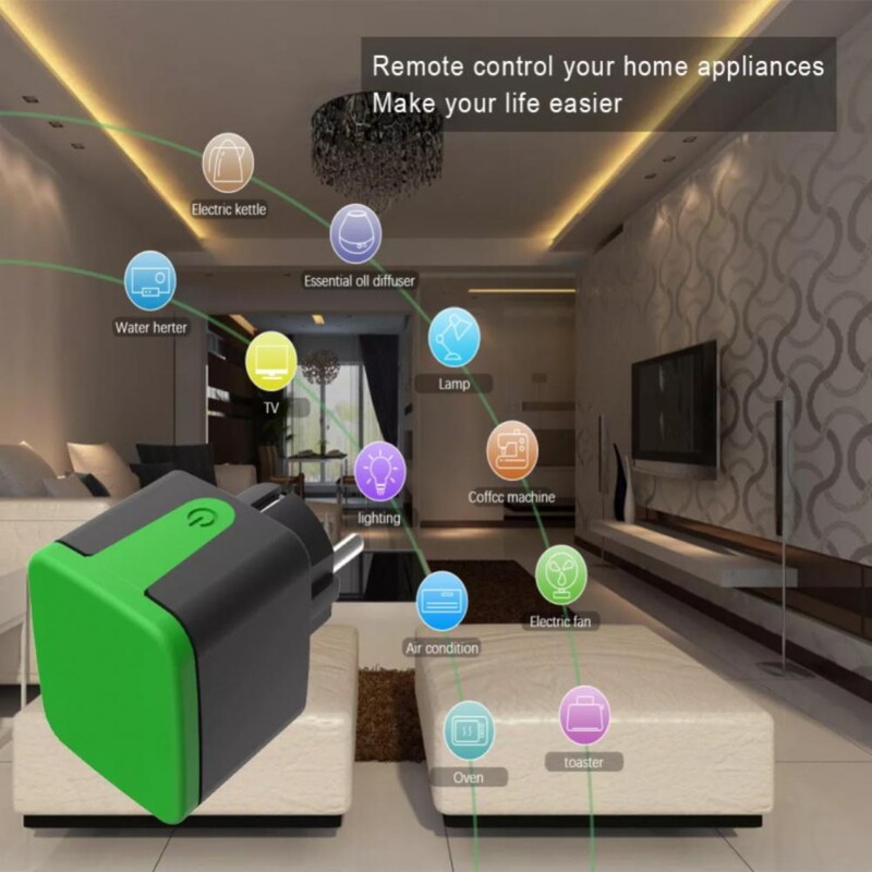 Bezdrôtová zásuvka Wifi Tuya Smart Outdoor Socket EU Plug 100-240V 16A IP44 Vodotesná Bezdrôtová Zásuvka Funguje so Smart Life Alexa