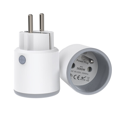 Inteligentná zásuvka For Matter Wifi 16A s meraním energie, EU/FR, 3680W, funguje s Homekit Alexa, Google Tuya Smart Life