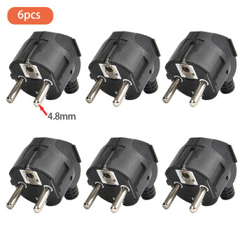 EU Plug 4,8mm DIY Συναρμολογήστε προσαρμογέα ηλεκτρικής πρίζας Κορέα Ιταλία Ισπανία Ευρωπαϊκό πρότυπο για το σπίτι