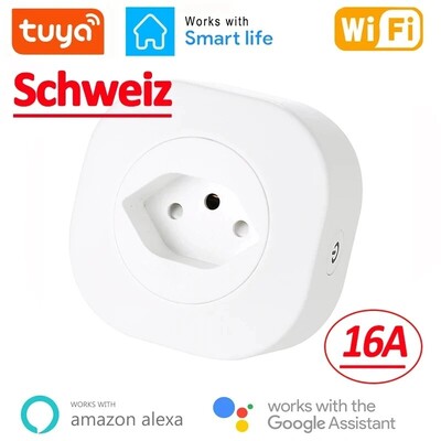 16A Izrael Italija Swit Plug Smart Wifi Power Plug Bežična utičnica Utičnica Radite s Alexa Google Home Assistant Tuya SmartLife APP
