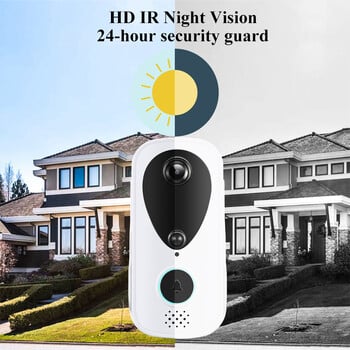 1080P Tuya Smart Video Doorbell 2.4G 5G Wifi Ασύρματο θυροτηλέφωνο Θυροτηλέφωνο Προστασία Ασφαλείας Κατοικίας Διαμέρισμα Tuya Door Bell