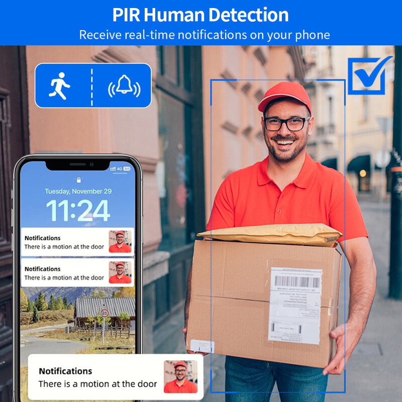 Soneria video inteligentă Tuya 1080P 2.4G 5G Wifi Interfon video fără fir Protecție de securitate Acasă Apartament Tuya Sonerie