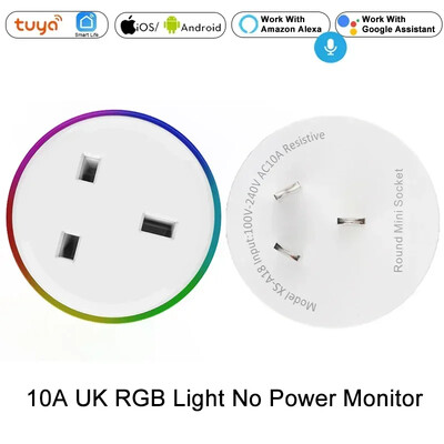 EU US UK DE BR AU IN WiFi Smart Plug Prise Smart Life Tuya App Telecomandă fără fir Priză de alimentare Alexa Google Home Fără hub