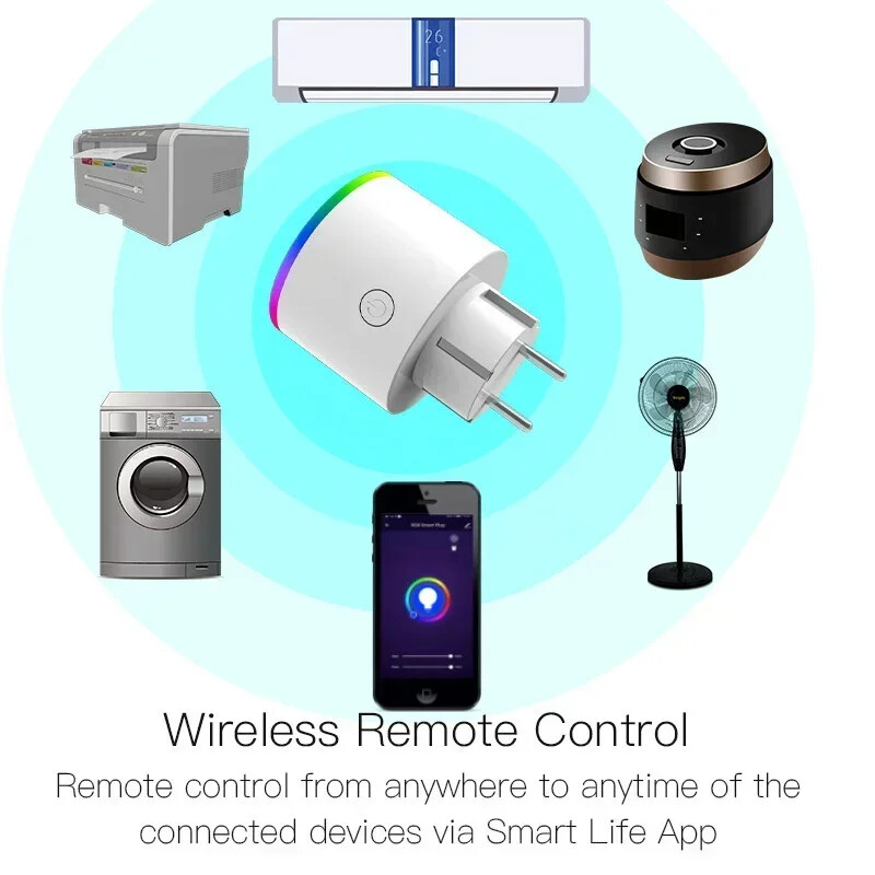 EU US UK DE BR AU IN WiFi Smart Plug Prise Smart Life Tuya App Telecomandă fără fir Priză de alimentare Alexa Google Home Fără hub