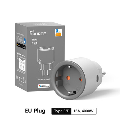 SONOFF S60 EU/UK WiFi ligzda Plug Power Monitor Outlet Remote Balss vadība ar EWeLink Alexa Google Home SmartThings IFTTT
