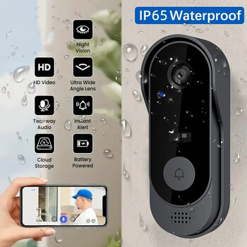 Tuya Doorbell with Camera Wireless Bundle Video Doorbell WIFI HD Outdoor Phone Door Bell Camera Security Video ενδοεπικοινωνία IR