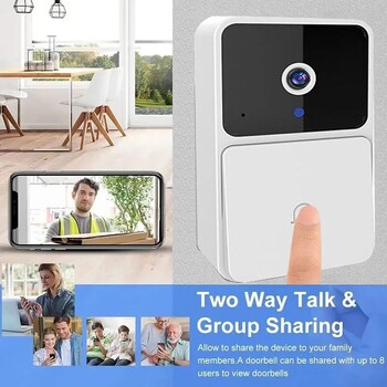 WIFI Video Doorbell Camera Wireless Night Vision Smart Home Security HD Κουδούνι πόρτας αμφίδρομη ενδοεπικοινωνία Φωνητική αλλαγή για το σπίτι