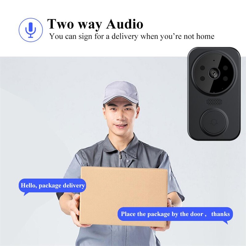 M8 Интелигентен визуален звънец Двупосочен домофон Инфрачервено нощно виждане Дистанционно наблюдение Система за сигурност Практичен Wifi видео звънец