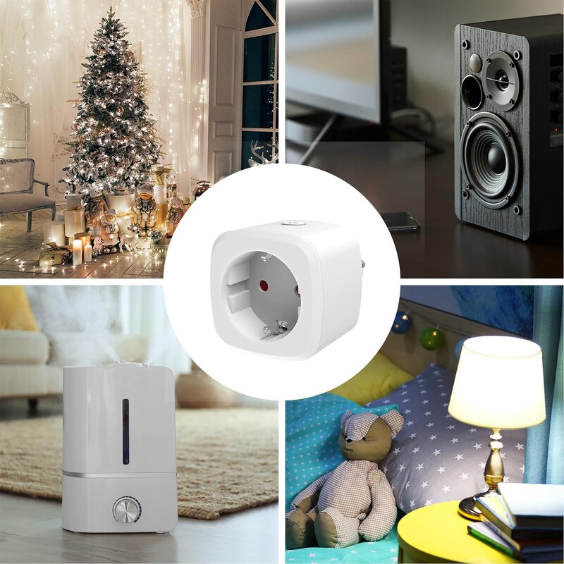 Matter 16A Wifi Smart Plug EU Smart Socket APP Daljinski upravljač Funkcija mjerenja vremena Glas Radi s HomeKit Alexa Google Siri