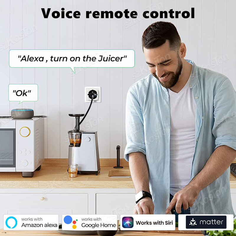 Svarīgs WiFi viedais spraudnis 16A/20A ES viedligzda sadzīves tehnikas spraudņa adaptera laiks HomeKit SmartThings Alexa Google Siri