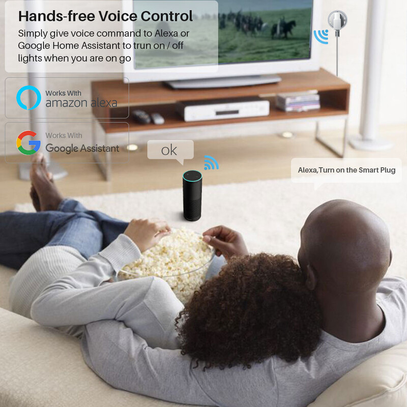 16A 3680W EU Smart Plug Wifi Inteligentna utičnica Monitor napajanja Bežična utičnica Glasovna kontrola Radi s Alexa Google Home Tuya