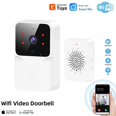 WiFi video durvju zvans bezvadu HD kamera PIR kustības noteikšanas IR trauksmes drošība Viedās mājas durvju zvans WiFi domofons mājām