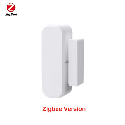 Tuya WiFi/Zigbee Senzor inteligent de ușă și fereastră Alarma de securitate magnetică Smartlife APP Monitor de la distanță funcționează cu Alexa Google Home