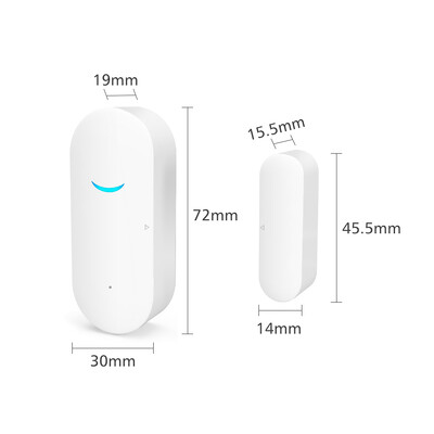TAIBOAN Tuya WiFi durvju sensors Smart APP logu sensora trauksmes detektors neatkarīgs magnētiskais sensors darbojas ar Alexa Google sākumlapu