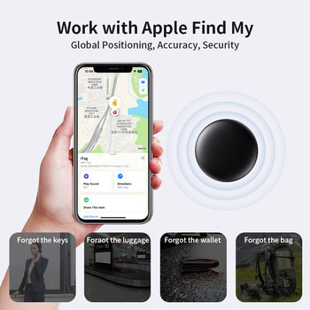 Сигурност Bluetooth GPS таг, базиран на Apple Find My app Anti-lose Tracker Sound Locating Message Reminder Alarm Device Key Finder