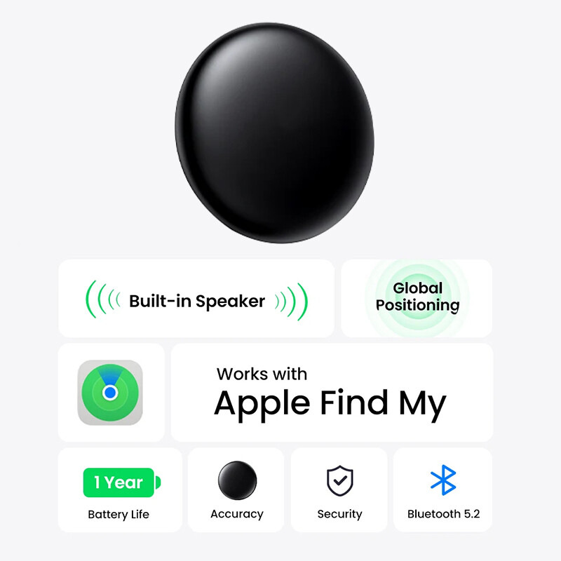 Securitate Bluetooth Etichetă GPS bazată pe aplicația Apple Find My Tracker anti-pierdere Localizare sunet Memento de mesaj Alarma Dispozitiv Găsește chei