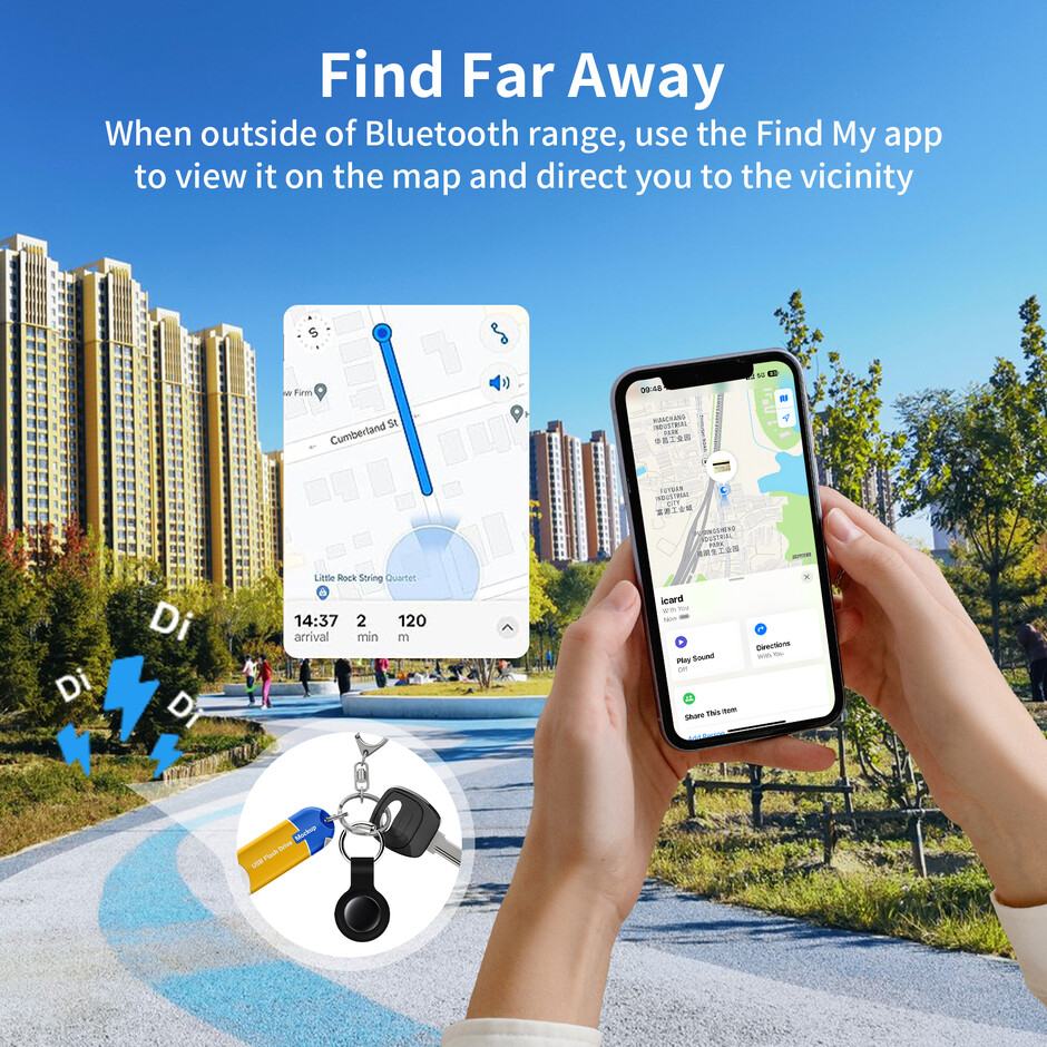 Badu.hr Sigurnosna Bluetooth GPS oznaka temeljena na Apple Find My app ...