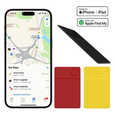 Tracker inteligent de card GPS Bluetooth, bazat pe IOS Găsește aplicația mea Localizator de articole anti-pierdute pentru geanta de bagaje iPhone Tag Finder Key