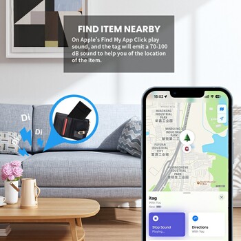Безжично зареждане iCard Bluetooth глобално проследяване на позицията, базирано на Apple Find My Smart Card Locator Wallet Tag Finder Siri Voice