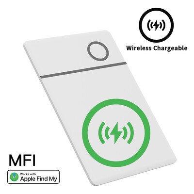 Belaidis įkrovimas iCard Bluetooth Global Position Tracker, pagrįstas Apple Find My Smart Card Locator Piniginės žymų ieškikliu Siri Voice