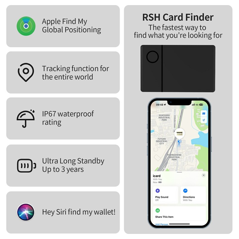 Bezdrôtové nabíjanie iCard Bluetooth Globálny sledovač polohy založený na technológii Apple Find My Smart Card Locator, vyhľadávač značiek peňaženky, hlas Siri
