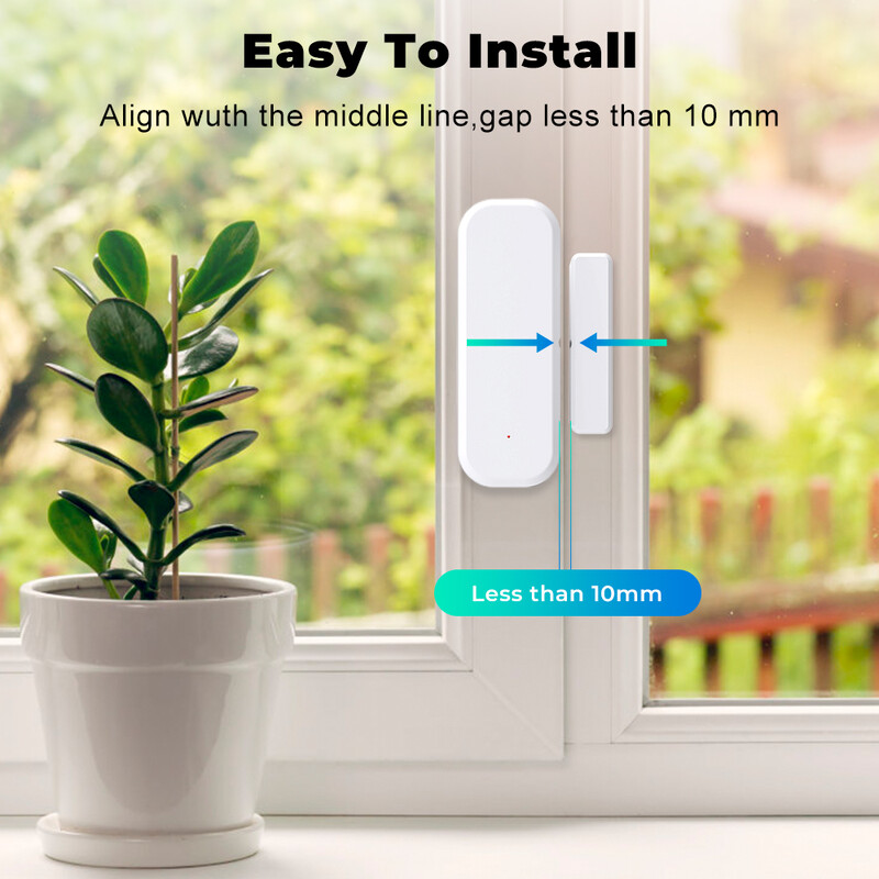 Tuya WiFi Smart Door Door Window Sensor Smart Home Sigurnosna zaštita Alarmni sustav Detektori otvorenih/zatvorenih vrata za Alexa Google