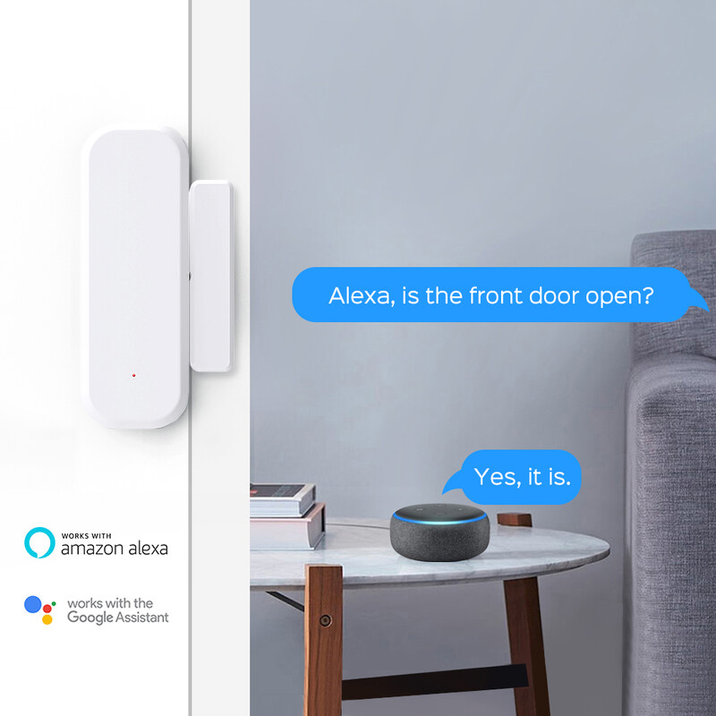 Tuya WiFi Smart Door Door Window Sensor Smart Home Sigurnosna zaštita Alarmni sustav Detektori otvorenih/zatvorenih vrata za Alexa Google