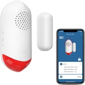 Tuya WiFi senzor dverí a okien, detektor otvárania dverí, zvukový alarm, časované zapnutie a vypnutie, zabezpečenie domácnosti, inteligentná aplikácia