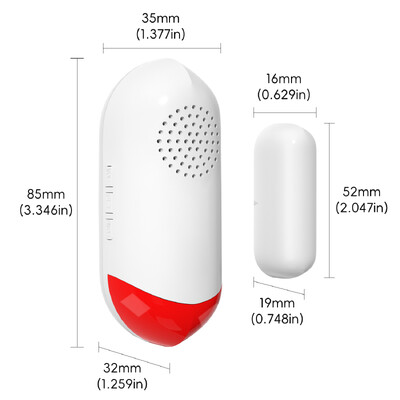 Tuya WiFi senzor dverí a okien, detektor otvárania dverí, zvukový alarm, časované zapnutie a vypnutie, zabezpečenie domácnosti, inteligentná aplikácia