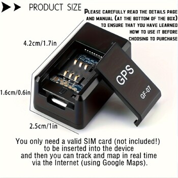 Мини GPS тракер - Локатор против кражба в реално време със силна магнитна стойка - Предупреждение за паника за автомобили, домашни любимци, велосипеди и мобилни телефони