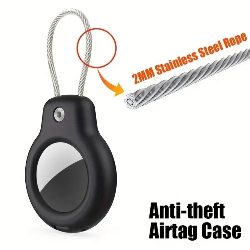 Προστατευτική θήκη υπολογιστή Casual με συρμάτινο μονόχρωμη θήκη κλειδαριάς κατά των απωλειών Μπρελόκ για αποσκευές Apple AirTag
