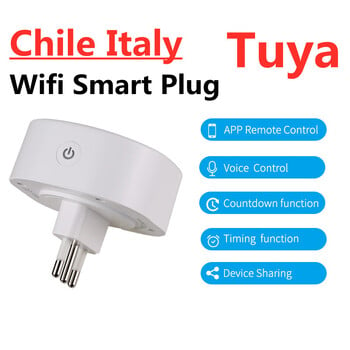 16A Чили Италия Smart Wifi Power Plug Smart Wifi Безжичен контакт Работете с Alexa Google Home Assistant Tuya SmartLife APP