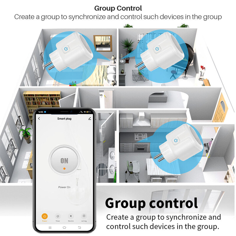 16A/20A Tuya Zigbee Smart Plug EU lizdas su maitinimo monitoriumi Laiko valdymas balsu palaikymas Alexa Google Home Yandex Alice