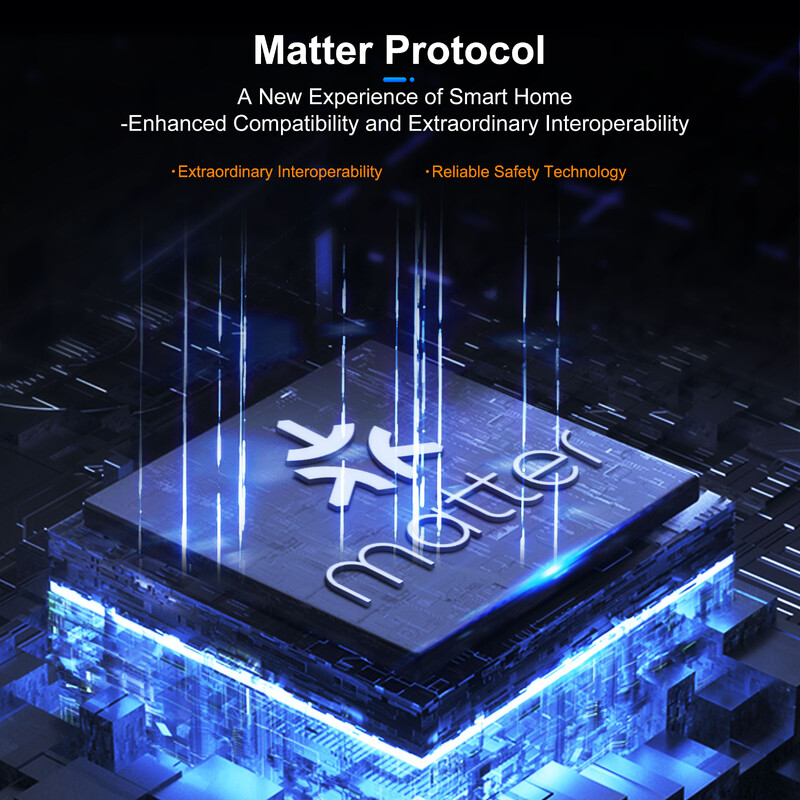 Inteligentná WiFi zásuvka Matter, adaptér Apple Homekit, 16A, monitorovanie napájania, funguje s Alexou, Hej Google, Siri, aplikácia Smart Life