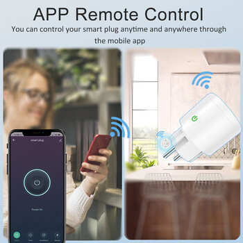 Tuya Smart Plug Zigbee/WiFi EU Power Monitor Socket Round Head APP Χρονικές έξοδοι Ο φωνητικός έλεγχος λειτουργεί με την Alexa Google Home