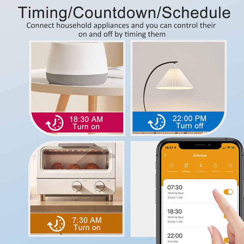 Priză inteligentă Tuya Zigbee/WiFi Priză monitor de putere UE Cap rotund APP Prize de sincronizare Control vocal Funcționează cu Alexa Google Home