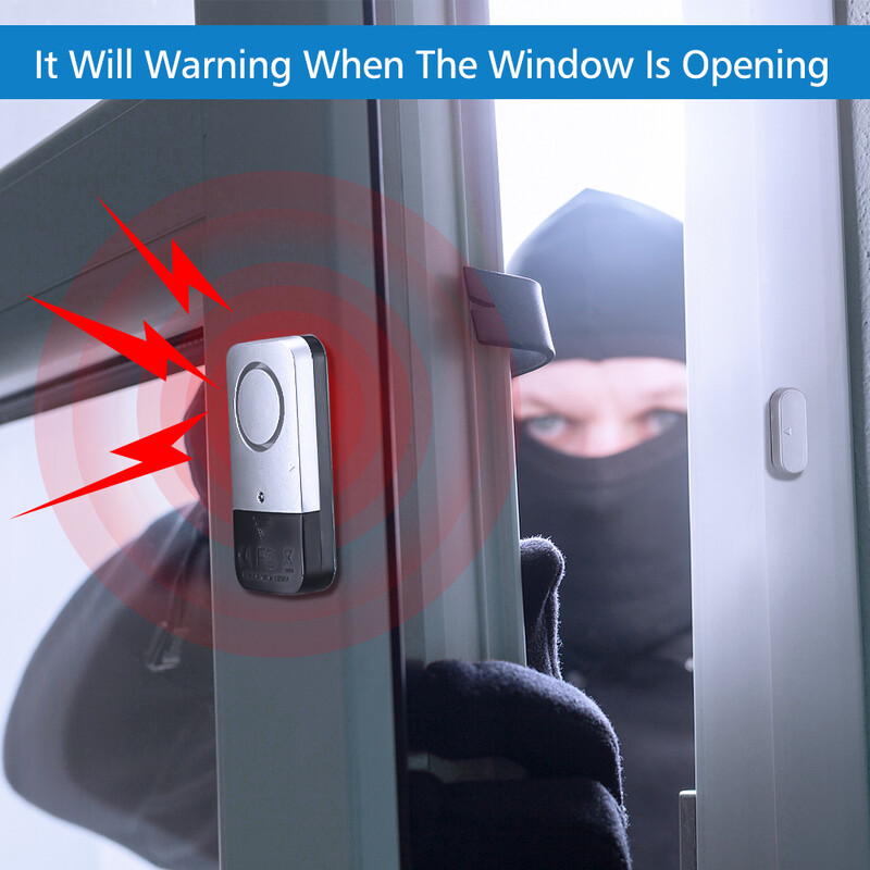 Wsdcam durų lango jutiklis, nepriklausomas atsidarantis magnetinis durų jutiklis, 130 dB belaidė apsaugos signalizacija