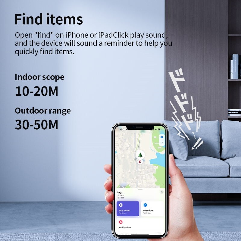 MFI Smart Bluetooth GPS Tracker Radi s IOS-om Find My Anti Lose Reminder Device za Iphone Tag Replacement Locator Smart Airtag