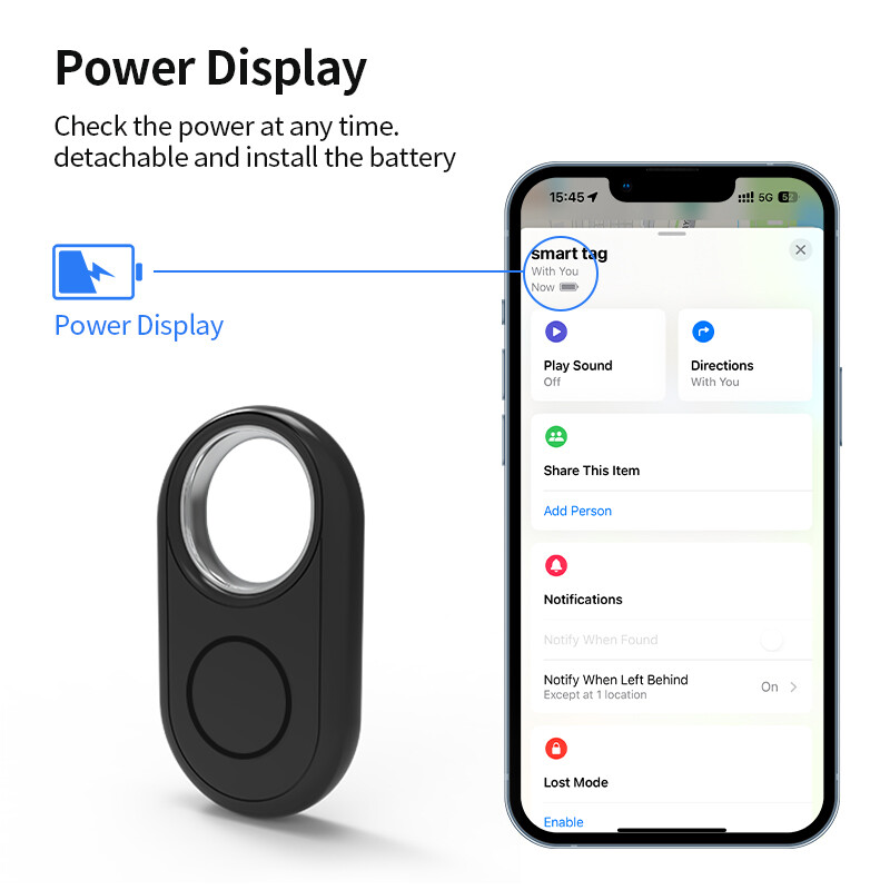 MFI Smart Bluetooth GPS Tracker Radi s IOS-om Find My Anti Lose Reminder Device za Iphone Tag Replacement Locator Smart Airtag