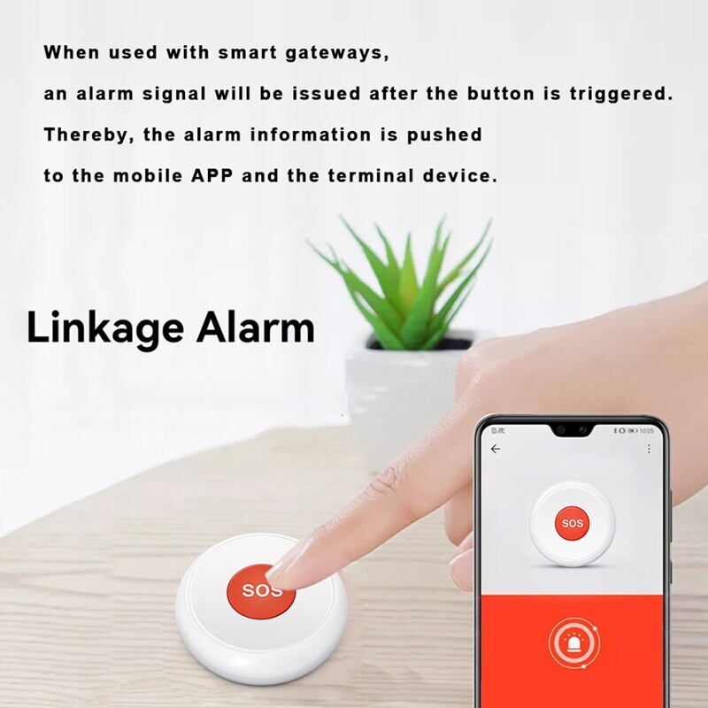Tuya ZigBee SOS tipka za hitne slučajeve Alarm za stariju djecu Pomoć za hitne slučajeve Prebacivanje Sigurnosna zaštita doma Kontrola aplikacije Smart Life
