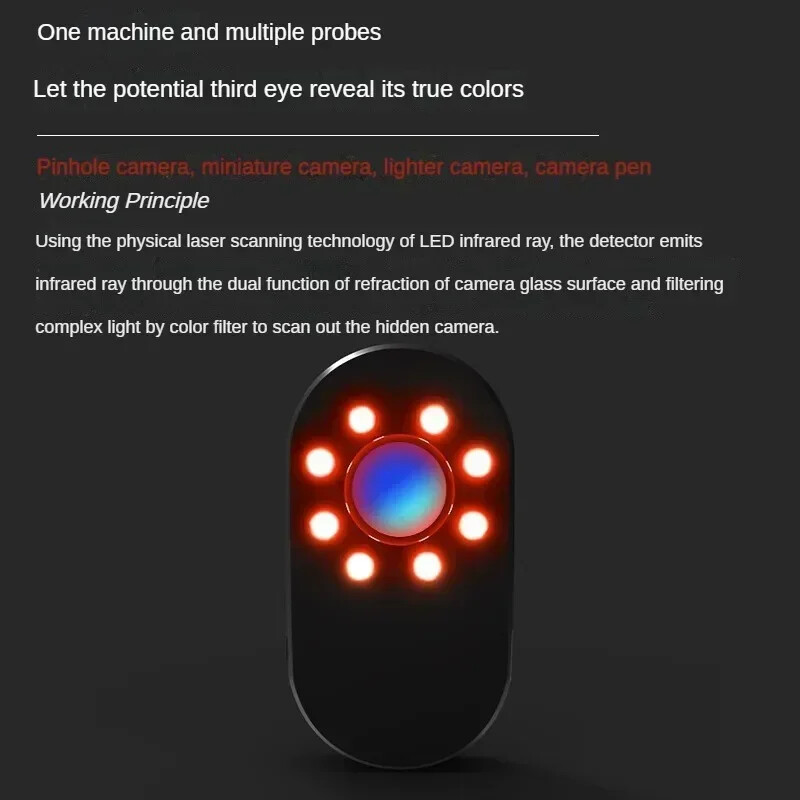 Anti Candid Hidden Camera Detector Security Protection Bug Discreet Spy Invisible Gadgets Επαγγελματικός αισθητήρας παρουσίας υπερύθρων