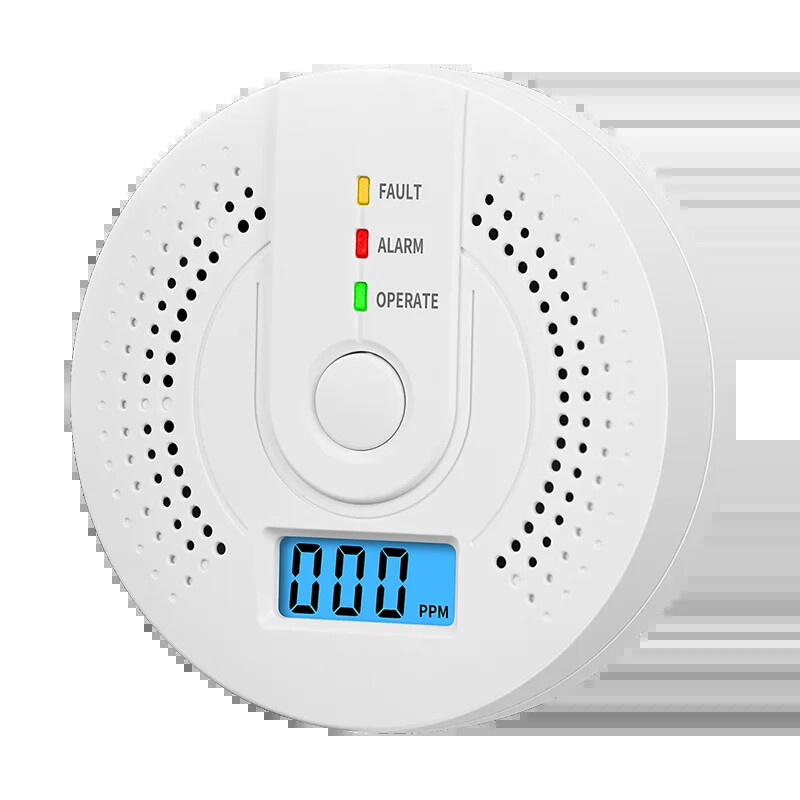 Senzor independent de alarmă de CO Detector de alarmă de monoxid de carbon Ecran LCD de avertizare cu sensibilitate ridicată Alarmă de CO cu UL2034