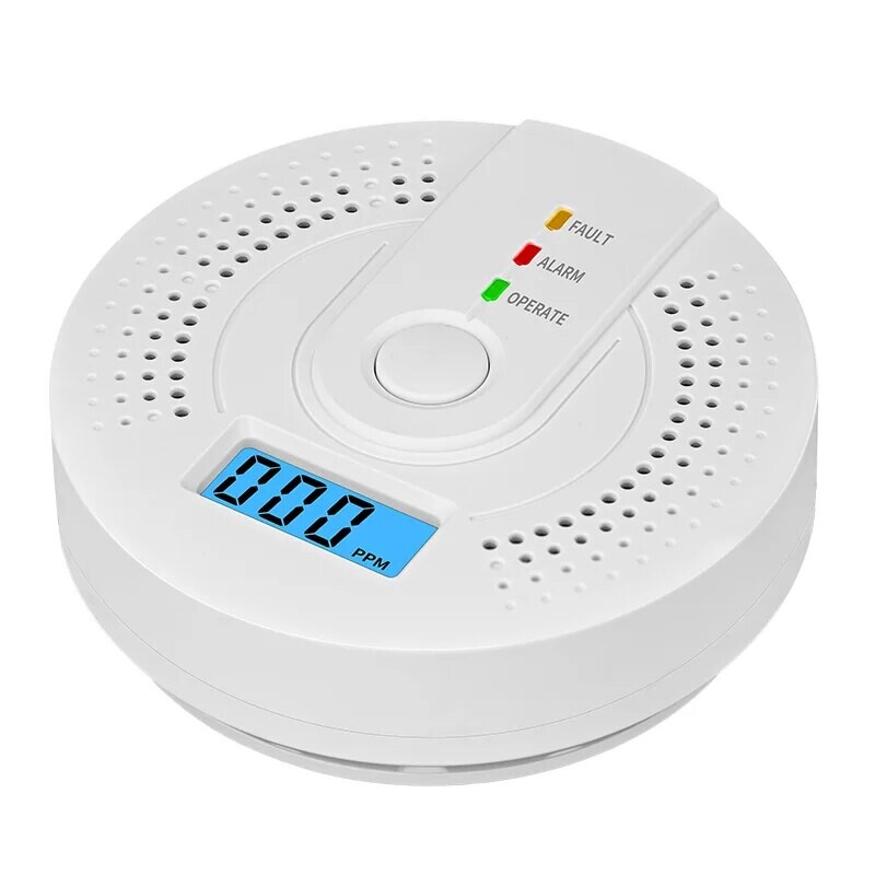 Senzor independent de alarmă de CO Detector de alarmă de monoxid de carbon Ecran LCD de avertizare cu sensibilitate ridicată Alarmă de CO cu UL2034