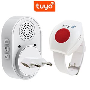 Topvico WIFI paanikanupp eakate alarmi jaoks SOS käevõru kella kukkumise hoiatus vanem hädaabikõne juhtmevaba hooldaja piipar Tuya
