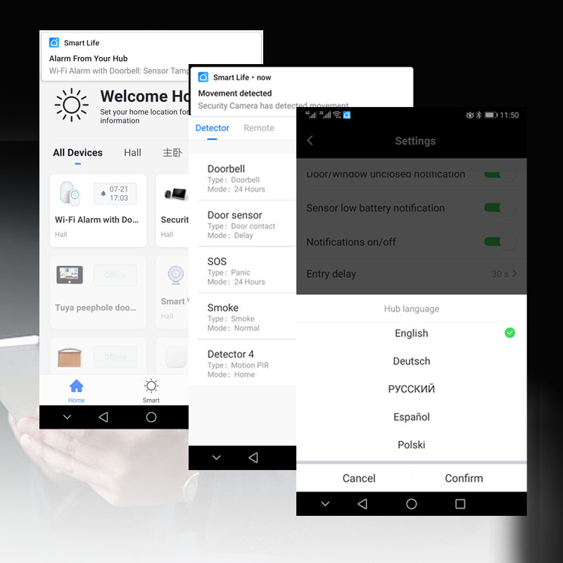 Topvico WIFI paanikanupp eakate alarmi jaoks SOS käevõru kella kukkumise hoiatus vanem hädaabikõne juhtmevaba hooldaja piipar Tuya