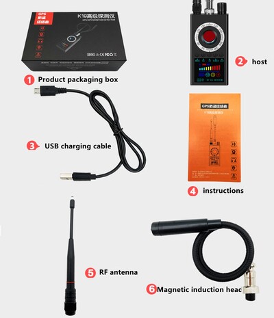 Νέος ανιχνευτής κρυφής κάμερας υποκλοπής κρυφής κάμερας K19+ Ασύρματο σήμα ήχου Gsm GPS Tracker Ανιχνευτής κάμερας Εύρεση σφαλμάτων