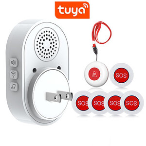 Topvico Wifi Panic Button Alarm Prevencija pada za starije osobe Demencija RF433mhz Bežični alarm za krevet Caregiver Pager Tuya APP