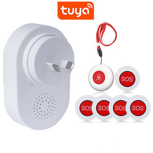 Topvico Wifi Panic Button Alarm Prevencija pada za starije osobe Demencija RF433mhz Bežični alarm za krevet Caregiver Pager Tuya APP