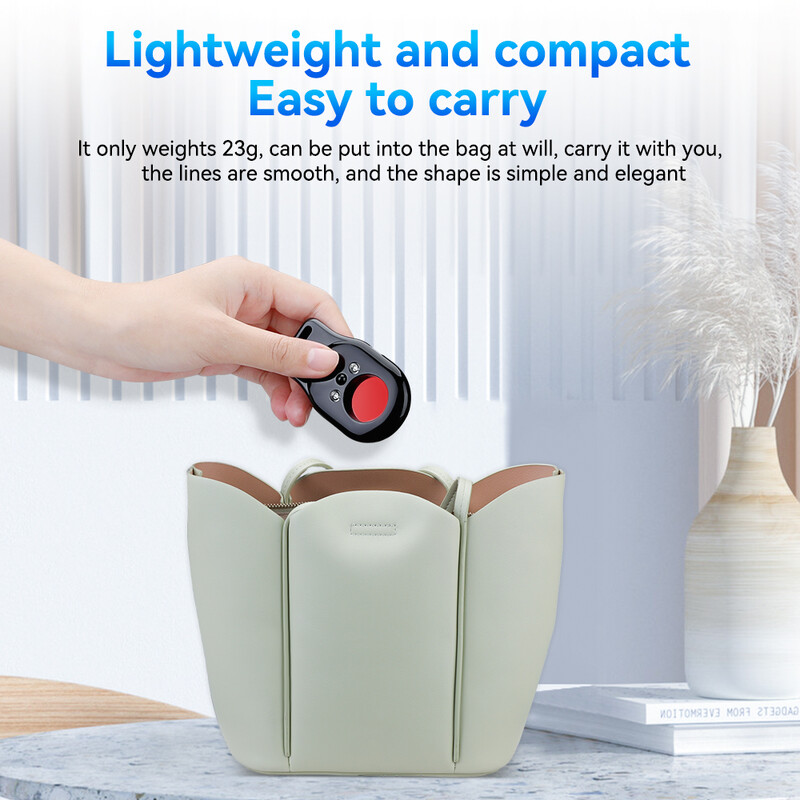 Camluxy Detector portabil de cameră anti candid Scanare în infraroșu pentru hotel în aer liber Detector de cameră ascunsă cu alarmă IR cu LED antifurt